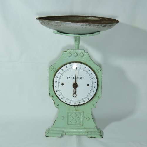 Vintage family scale - Bowl 22 x 22 cm - Length 33 cm