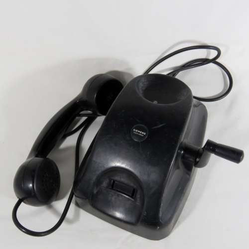 Vintage Siemens hand crank telephone