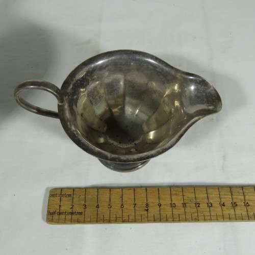 Vintage Sheffield silverplated teapot, milk jug and sugar bowl