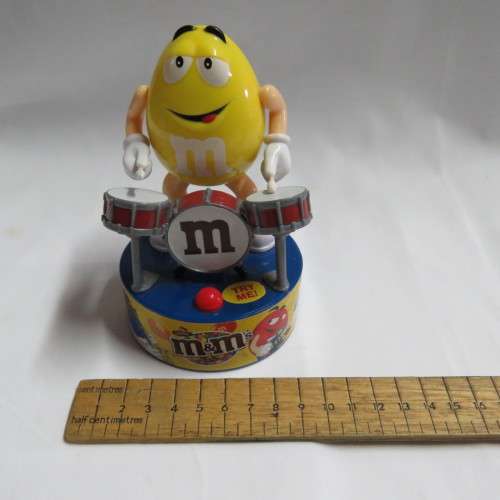 M&M Candy rock star drummer peanut figurine