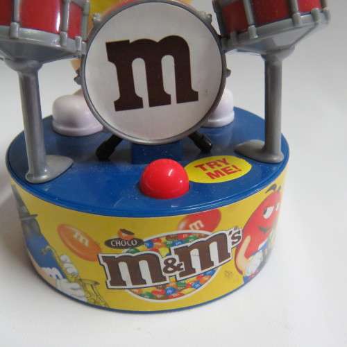 M&M Candy rock star drummer peanut figurine