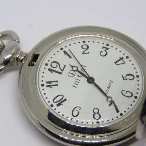Initial Quartz full hunter fashion pocket watch - Working