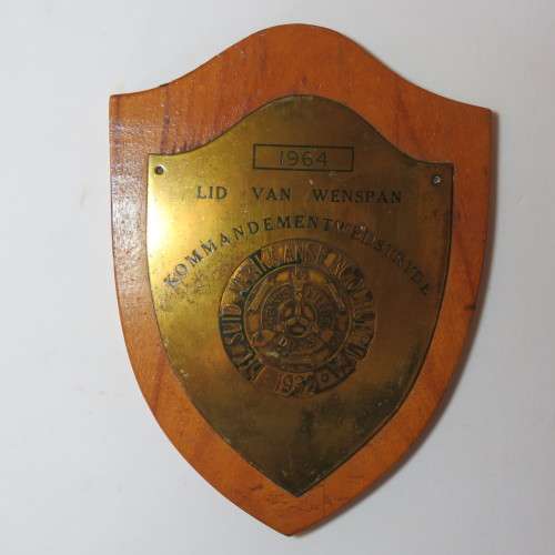 1964 Suid Afrikaanse Noodhulpliga Kommandement - Wedstryde wenspan plaque