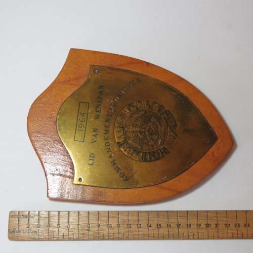 1964 Suid Afrikaanse Noodhulpliga Kommandement - Wedstryde wenspan plaque