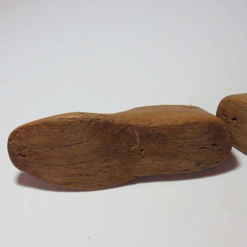 Pair of antique shoe forms for toddler shoes
