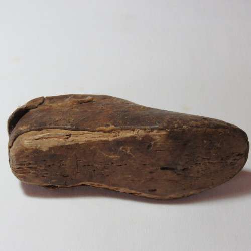 Antique wooden shoe form for toddler shoes