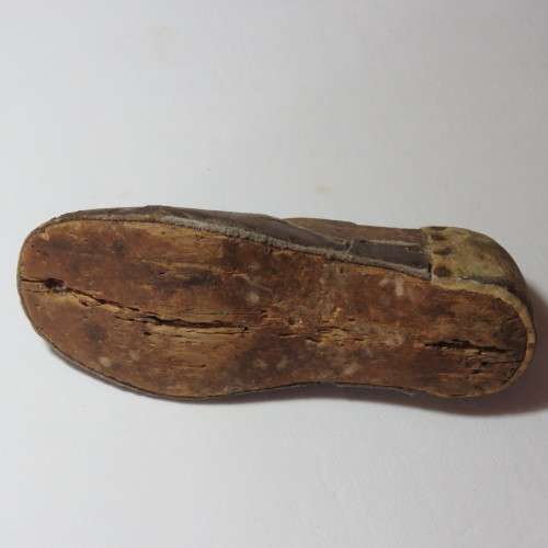 Antique wooden shoe form for toddler shoes