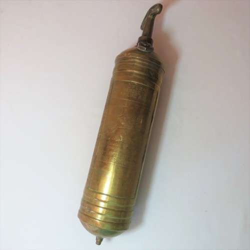 Antique Pyrene brass fire extinguisher