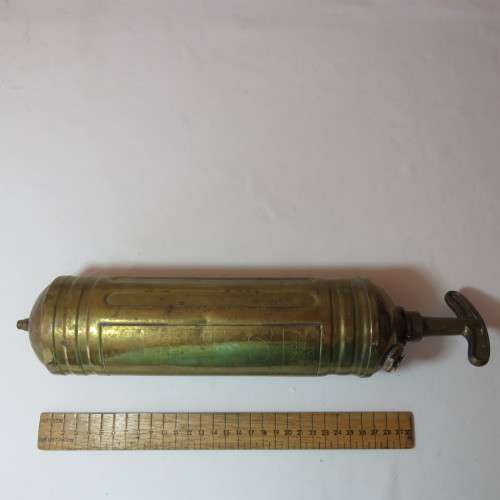 Antique Pyrene brass fire extinguisher