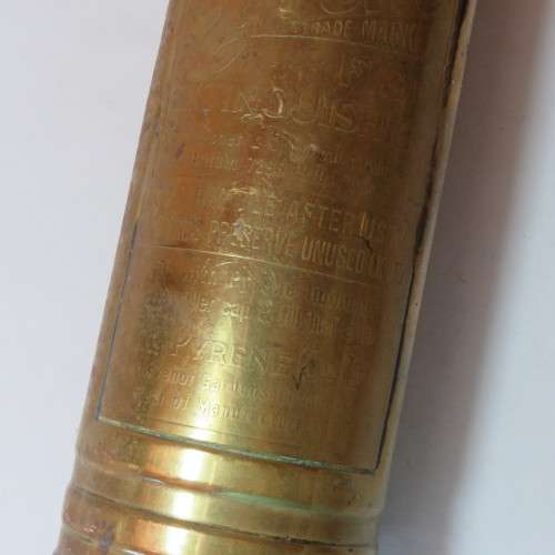 Antique Pyrene brass fire extinguisher