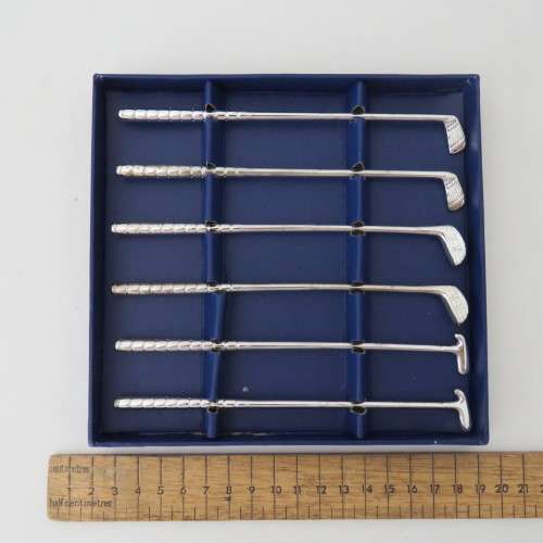 Set of 6 Golf Club swizzle sticks