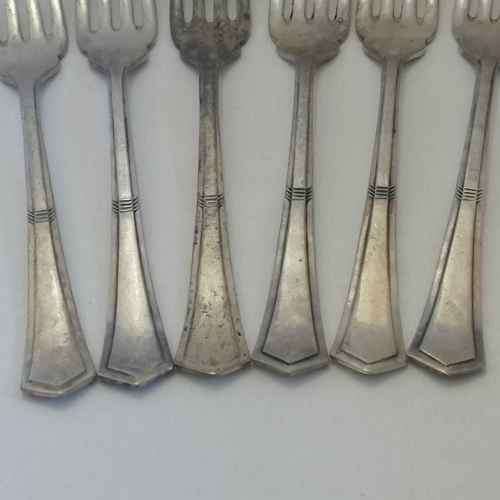 Set of 6 Vintage Angora silverplated EPNS forks