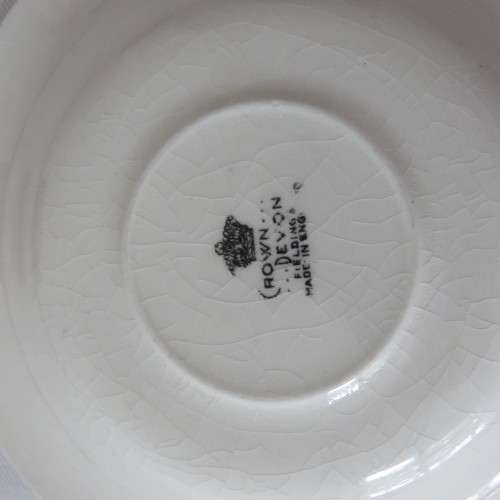 Crown Devon coffee jug with 3 saucers and espresso cups