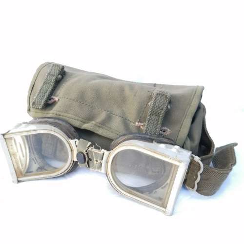 Military Anti Mine protectors eye goggles in pouch