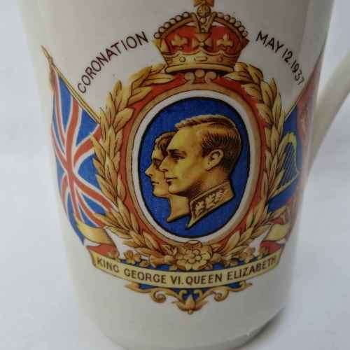 1937 King George VI coronation mug - Presented by town council of Benoni