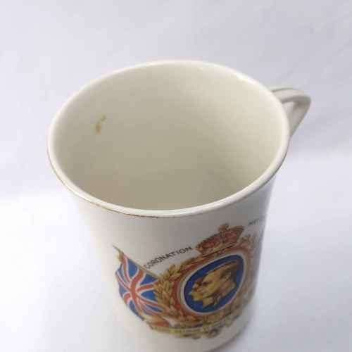 1937 King George VI coronation mug - Presented by town council of Benoni