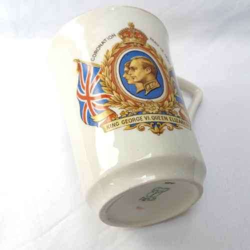 1937 King George VI coronation mug - Presented by town council of Benoni