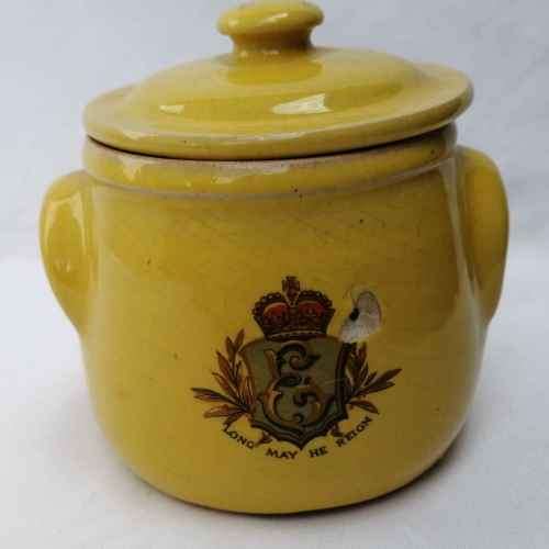 1937 King Edward VIII Coronation sugar bowl - He abdicated from the throne - chip on side