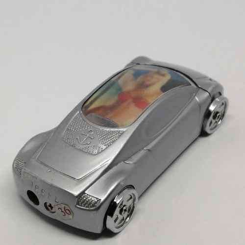 Car shaped pocket lighter with girl in bikini