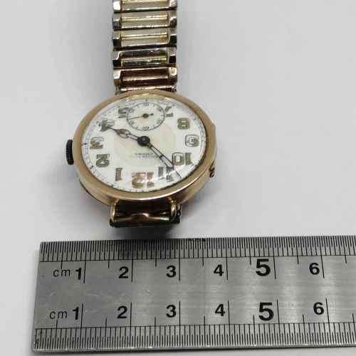 Antique Muller Bros. Pretoria 9kt gold ladies watch - runs and stops - need a service