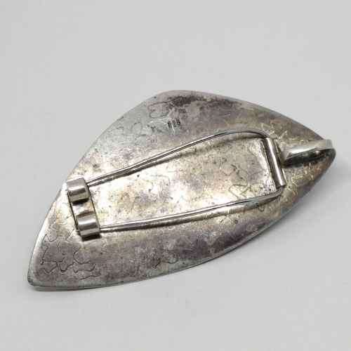Vintage Sterling silver brooch / pendant with mabe pearl - weighs 20.0g
