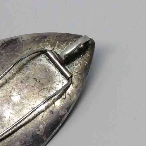 Vintage Sterling silver brooch / pendant with mabe pearl - weighs 20.0g