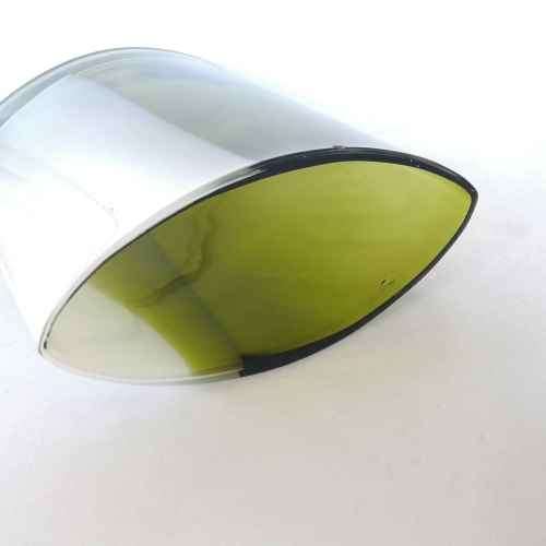 Beautiful Green and White stained glass vase