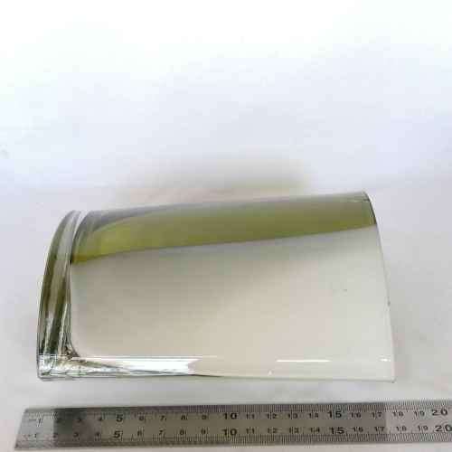 Beautiful Green and White stained glass vase