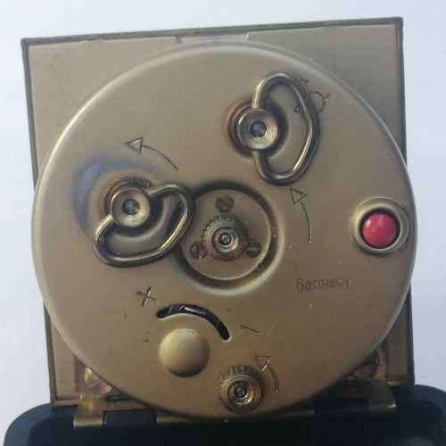 Vintage Peter bedside travelling alarm clock - runs and stops