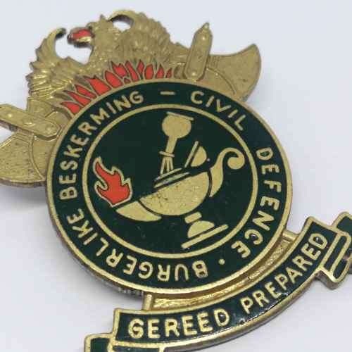 SA Civil Defence cap badge