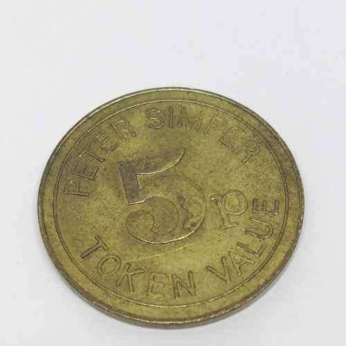 Peter Simper 5 pence token