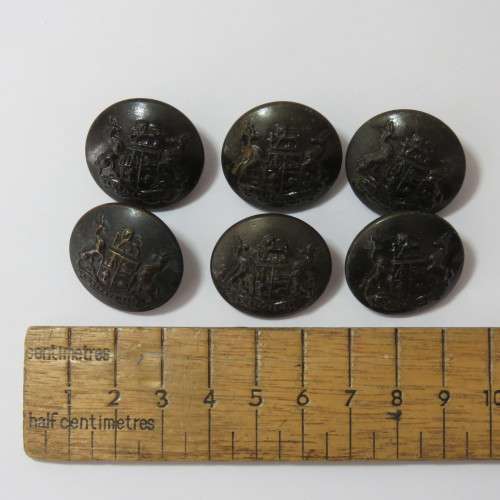 South African Defense Force military buttons - Lot of 6 Wartime buttons made by Ed Gill, Birmingham