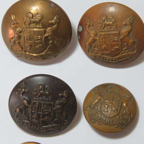 South African Defense Force military uniform buttons - 10 Different types