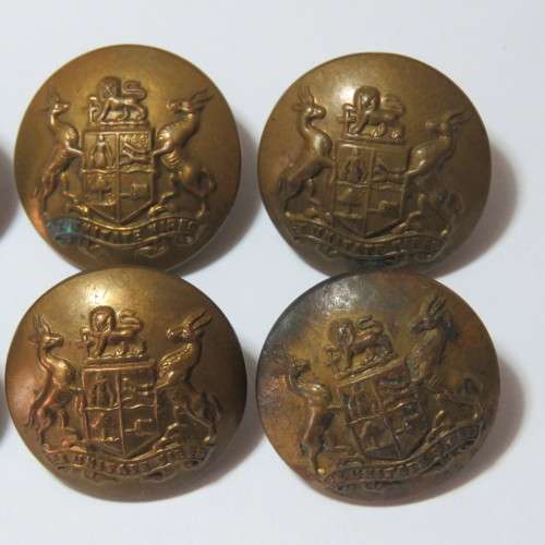 South African Defense Force Military Uniform buttons - Set of 6 Made by BandP Ltd, Birmingham
