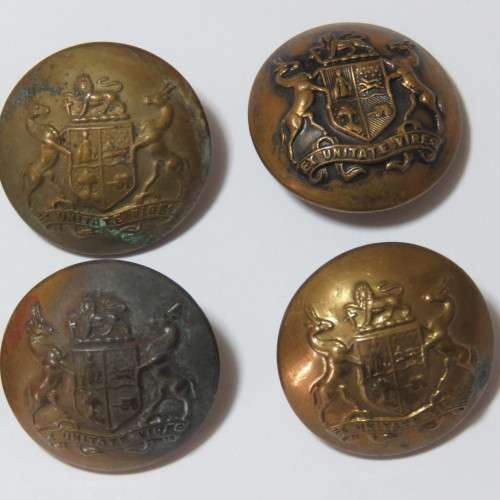 South African Defense Force military uniform buttons - Lot of 6 made by W Dowler & Sons, Birmingham