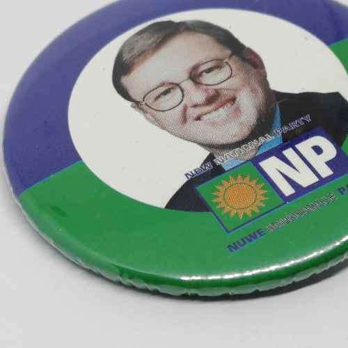 New National Party election campaign lapel badge - Marthinus van Schalkwayk