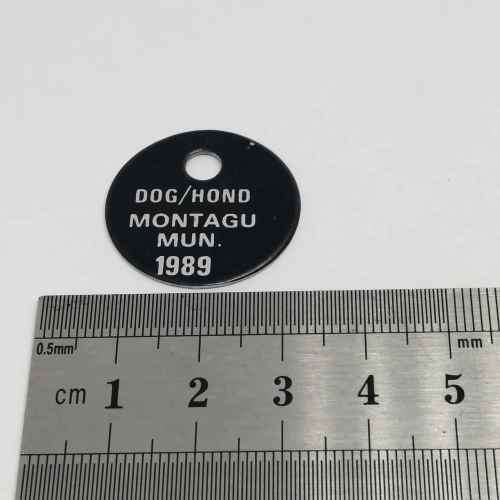 1989 Montagu Municipality dog license token #213