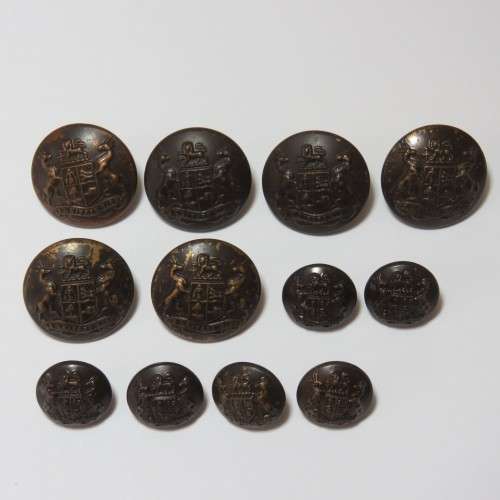 South African Defense Force military buttons - Lot of 6 large and 6 small buttons