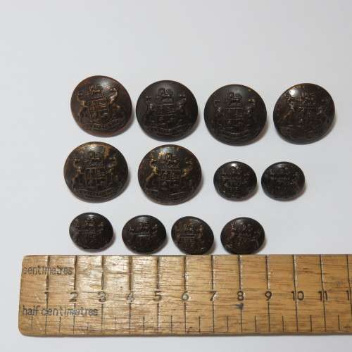 South African Defense Force military buttons - Lot of 6 large and 6 small buttons
