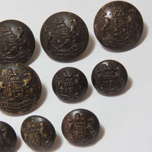 South African Defense Force military buttons - Lot of 6 large and 6 small buttons