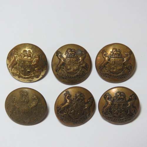 South African Defense Force military uniform buttons - Set of 6
