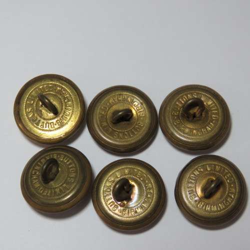 South African Defense Force military uniform buttons - Set of 6