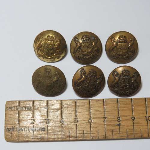 South African Defense Force military uniform buttons - Set of 6