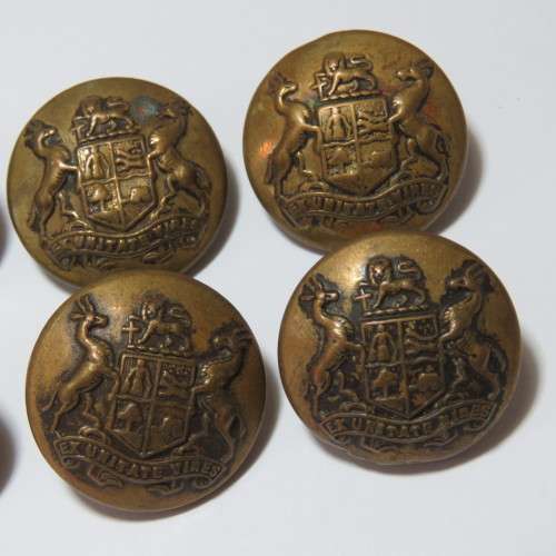 South African Defense Force military uniform buttons - Set of 6