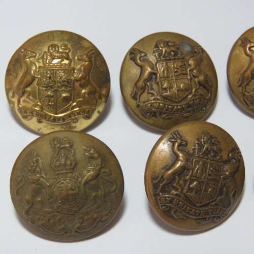 South African Defense Force military uniform buttons - Set of 6