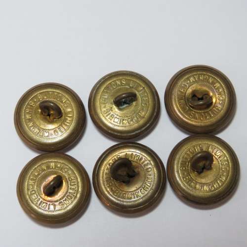 South African Defense Force military uniform buttons - Lot of 6 made by Buttons Limited, Birmingham