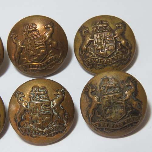 South African Defense Force military uniform buttons - Lot of 6 made by Buttons Limited, Birmingham
