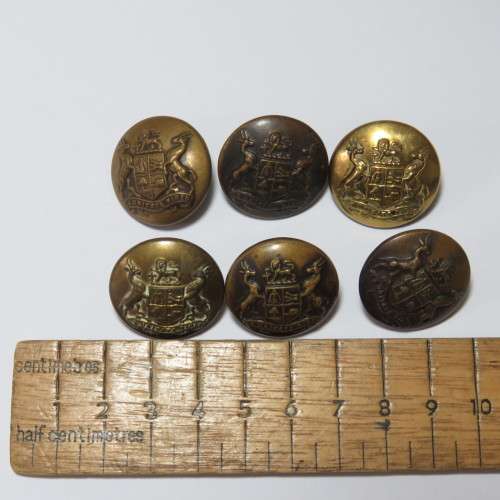 South African Defense Force military uniform buttons - Lot of 6
