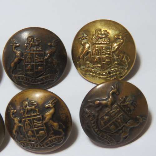 South African Defense Force military uniform buttons - Lot of 6