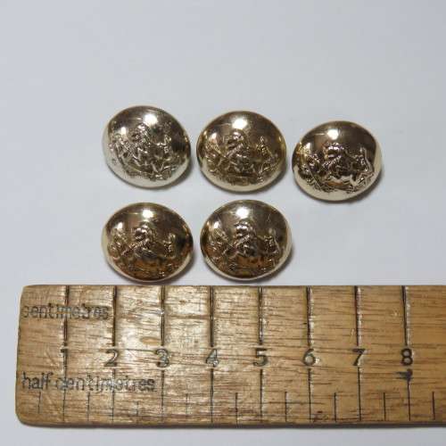 BSAP lot of 5 uniform medium size buttons - All made by Tool and Mould, Salisbury
